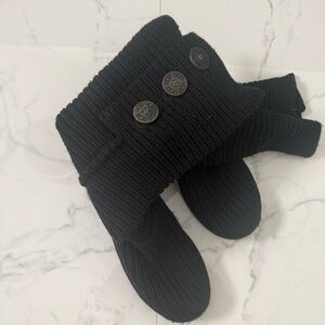 UGG Black Knit Winter Boots